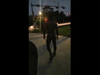 naked negro, on a walk.