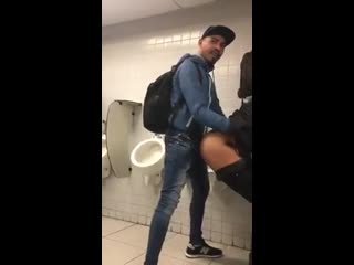 worker fucking in public bathroom