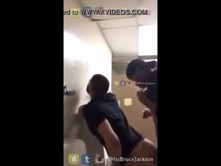 negro fucks hard in the toilet